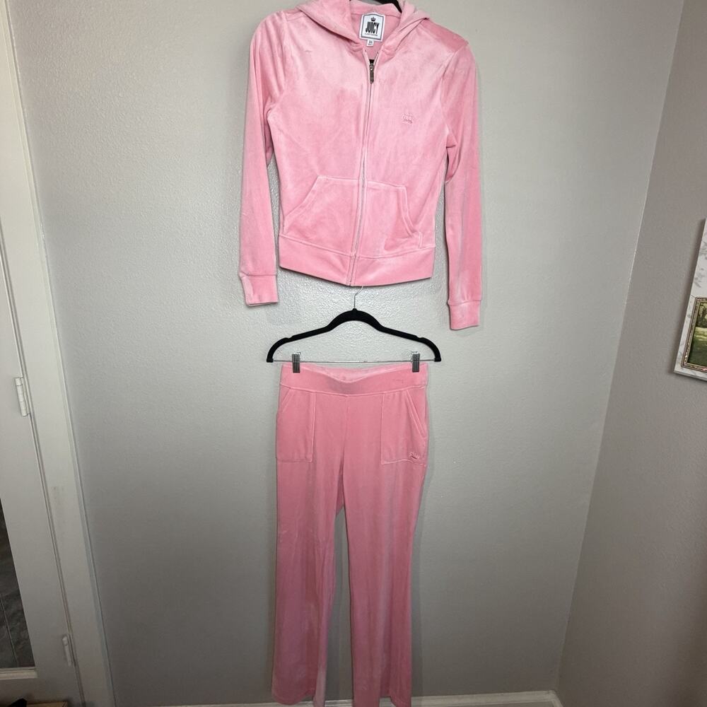 Juicy Couture Track Suit Size XS - 2 Piece Set - Pink